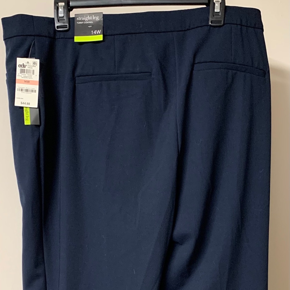 Alfani Straight leg Pants - color is Modern Navy.